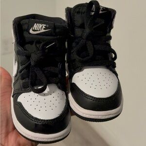 Nike Kids Black and White High-Top Sneakers